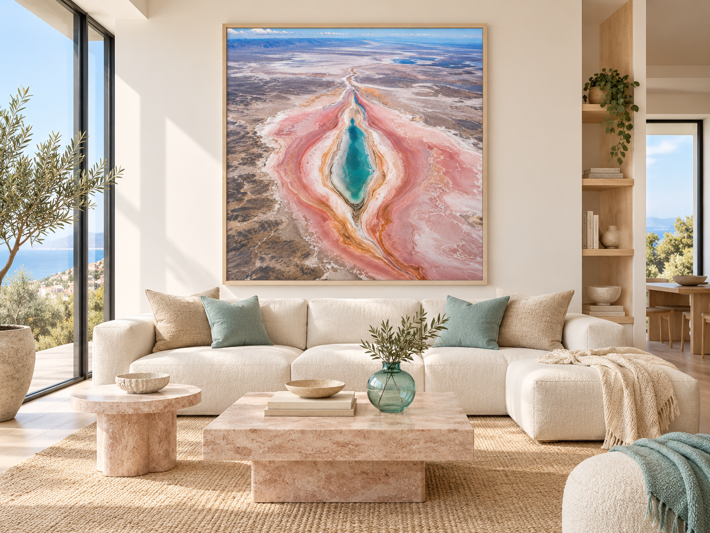 Rose Salt shown in a bright contemporary salon