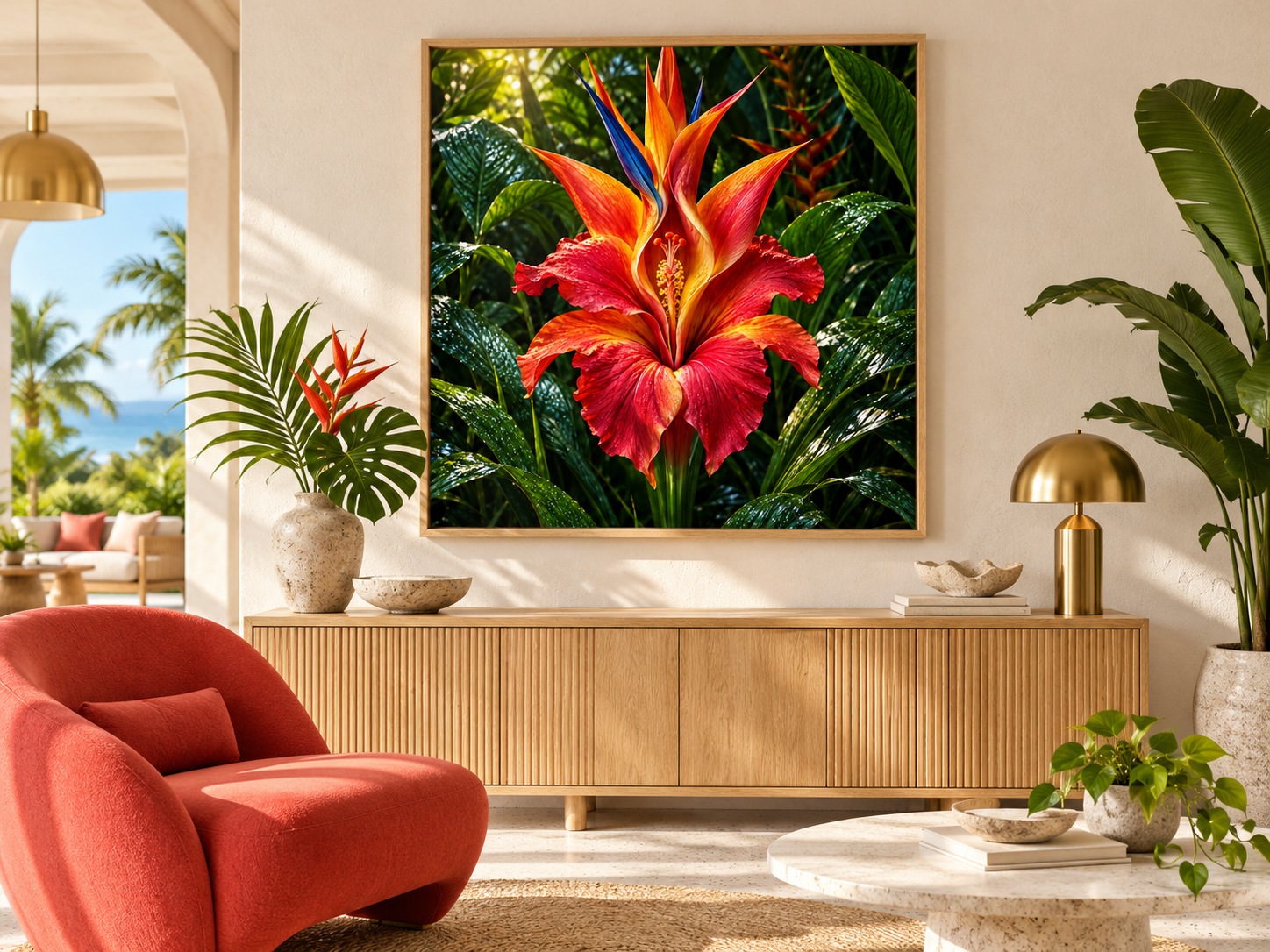 Tropical Pulse shown in a bright colourful contemporary interior