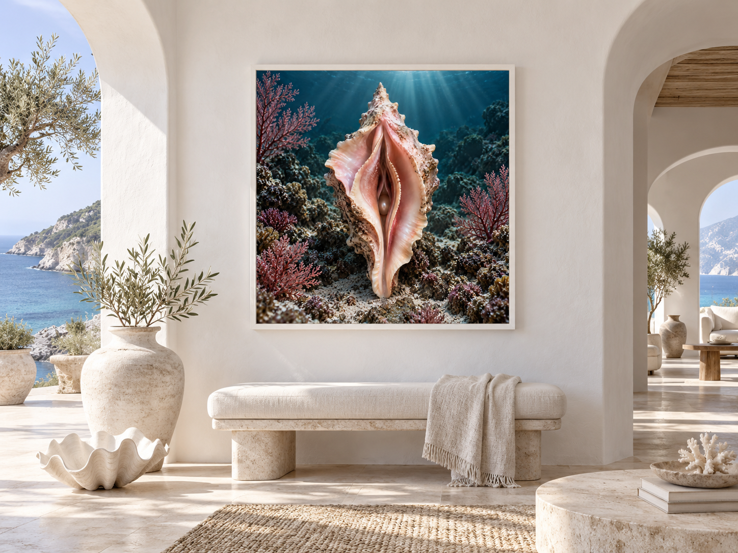 Venus Conch shown in a luminous elegant interior